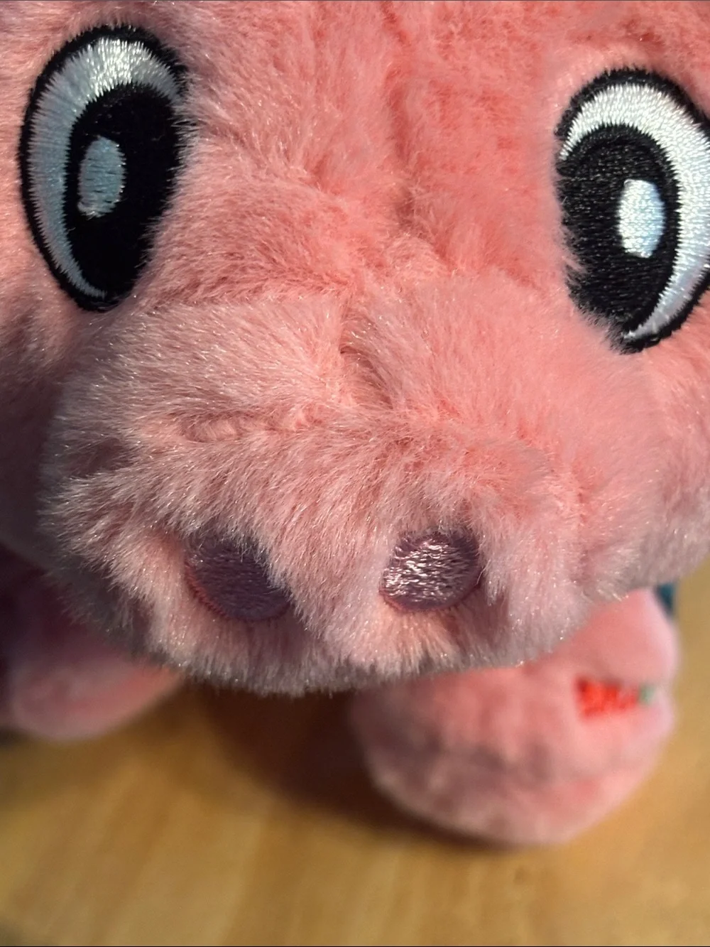 Vibrant Pink Plush Pig with Blue Floral Swimsuit Soft Squeaky Snuggle Toy